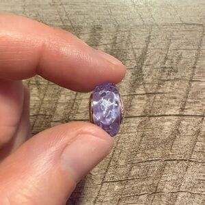 Pandora Wavy Lavender Murano Bead Charm
